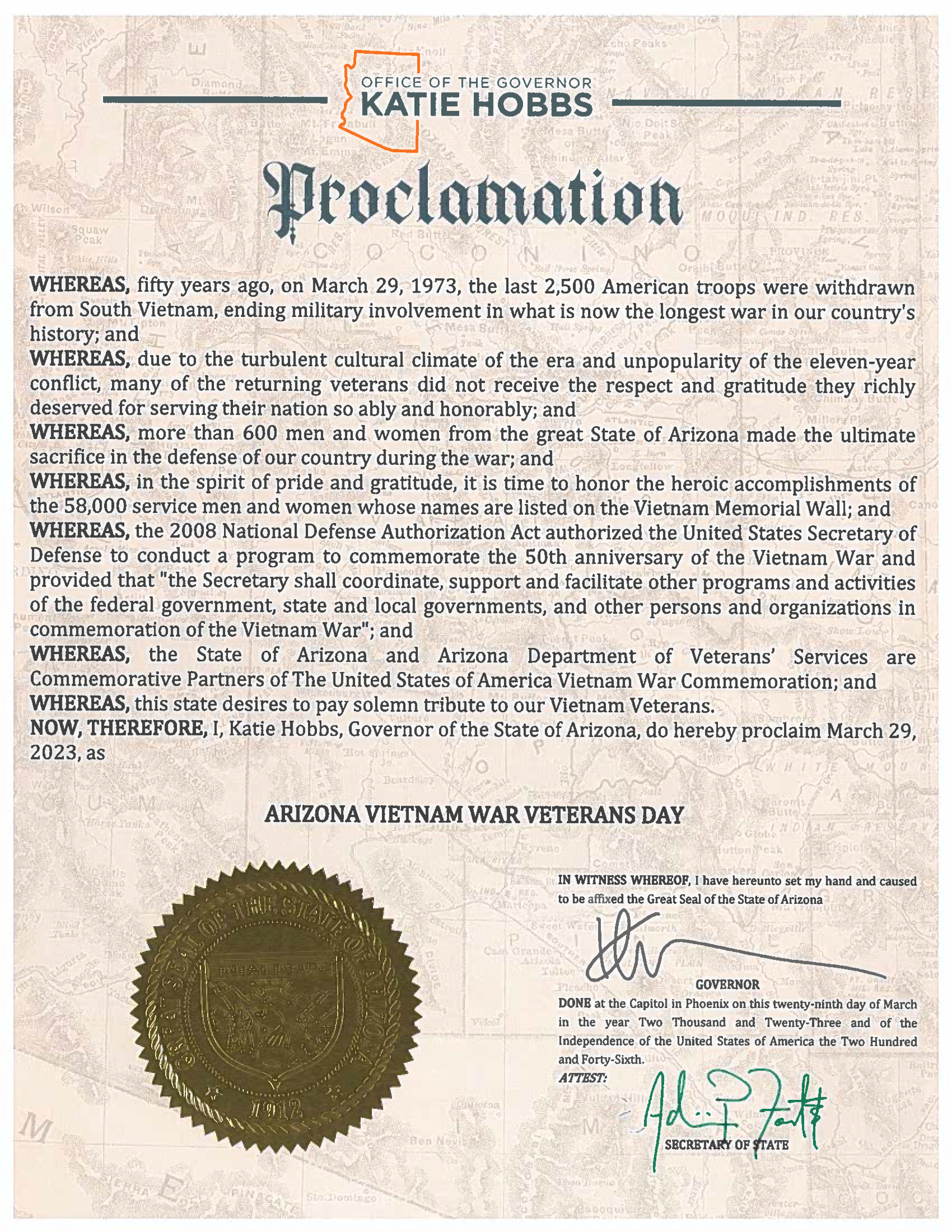 Arizona Proclamation (2023)
