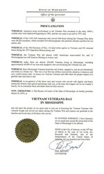 Mississippi Proclamation 2019